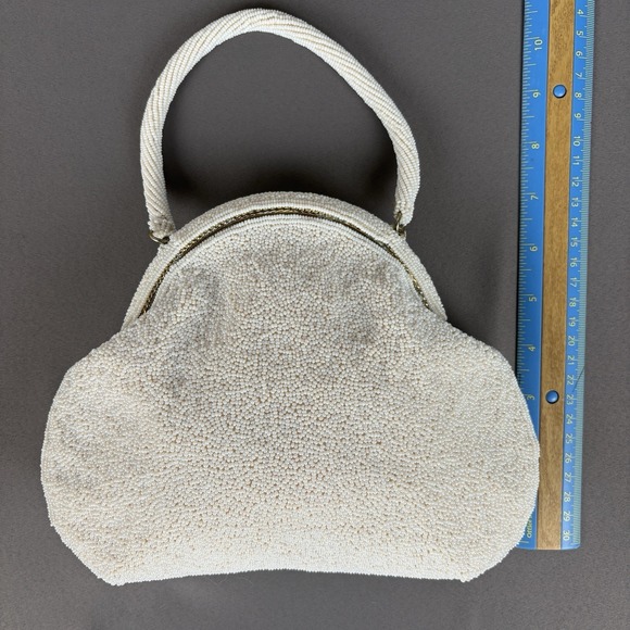 👜 Vintage Hand Made Pearl Handbag Hong Kong – Old Money Unique One Of A Kind - Picture 7 of 11